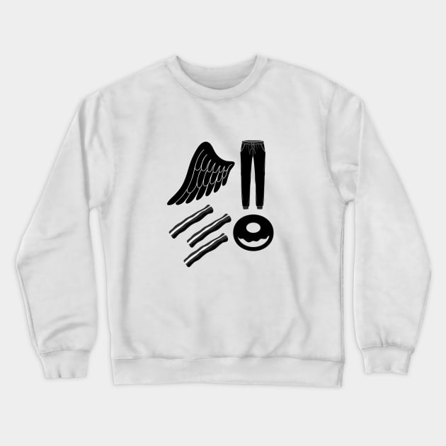 Angel Pants Bacon Donut Crewneck Sweatshirt by gingertv02